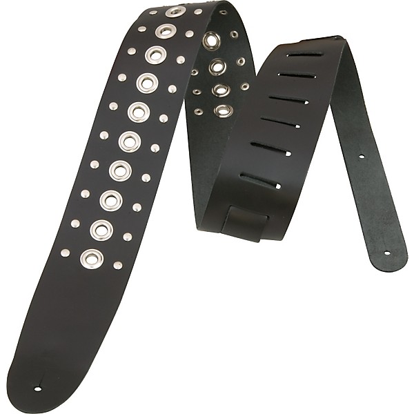 D'Addario Planet Waves Leather Guitar Strap with Grommets and Studs