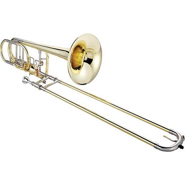 XO 1240L-T Professional Series Bass Trombone with Thru-Flo Valves Lacquer Yellow Brass Bell