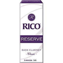Rico Reserve Classic Bass Clarinet Reeds Strength 3