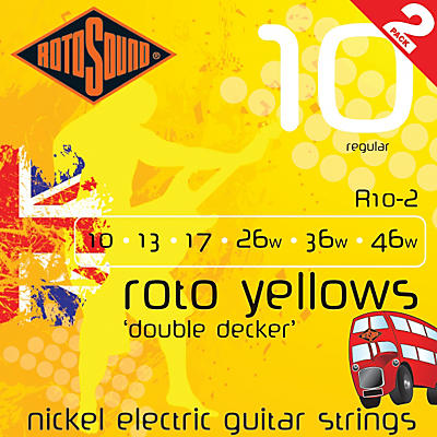 Rotosound Roto Yellows Double Deckers 2-Pack for sale