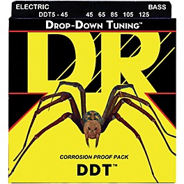 DR Strings Drop Down Tuning Medium 5-String Bass Strings (45-125)