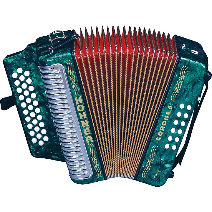Hohner Corona II Classic GCF Accordion Pearl Green | Guitar Center