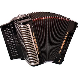 Open Box Hohner Corona II T Xtreme GCF Accordion Level 2 Black 888365401232