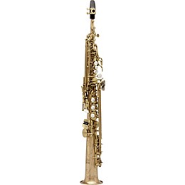 Open Box Allora Paris Series Professional Straight Soprano Saxophone with 2 Necks Level 2 AASS-807 - Antique Matte Finish 190839268938