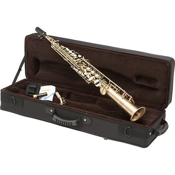 Open Box Allora Paris Series Professional Straight Soprano Saxophone with 2 Necks Level 2 AASS-807 - Antique Matte Finish ...