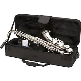 Open Box Allora Vienna Series Intermediate Tenor Saxophone Level 2 AATS-505 - Black Nickel Body - Silver Plated Keys 190839354402