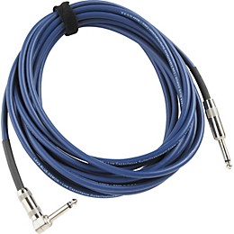Lava Blue Demon Instrument Cable, Straight to Right Angle Blue 15 ft.
