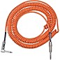 Lava Retro Coil 20 Foot Instrument Cable Straight to Right Angle Orange thumbnail