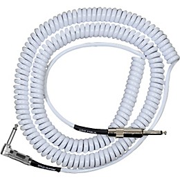 Open Box Lava Retro Coil 20-Foot Silent Instrument Cable Straight-Right Angle, Assorted Colors Level 1 White