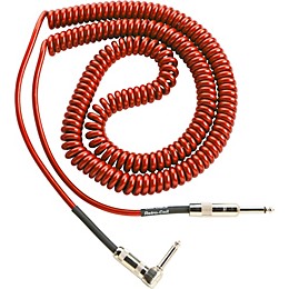 Lava Retro Coil 20-Foot Silent Instrument Cable Straight-Right Angle, Assorted Colors Metallic Red