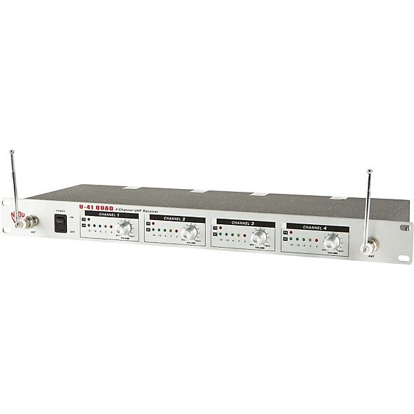 Open Box Nady U-41 Quad Omni Lav Wireless System (14/16/10/12) Level 2 Black 194744030420