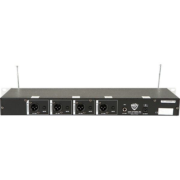 Open Box Nady U-41 Quad 2 Handheld 2 Lav Wireless System (14/16/10/12) Level 1 Black