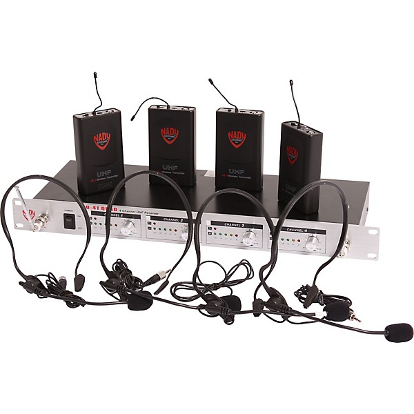 Open Box Nady U-41 Quad HM3 Headset Wireless System (14/16/10/12) Level 2 Black 190839445827