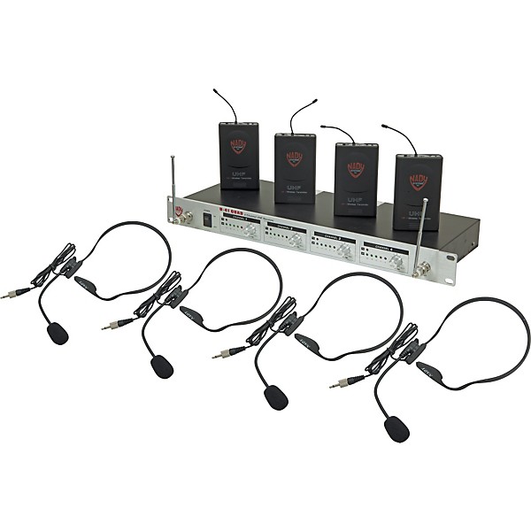 Open Box Nady U-41 Quad HM3 Headset Wireless System (14/16/10/12) Level 2 Black 190839445827