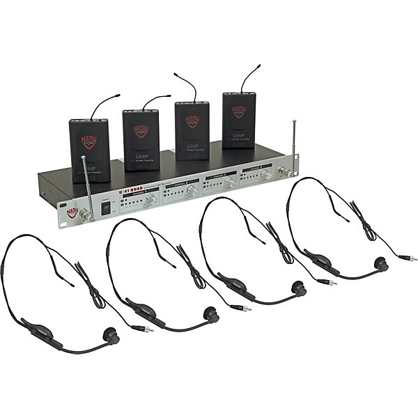 Open Box Nady U-41 Quad HM1 Headset Wireless System (14/16/10/12) Level 2 Black 190839476562