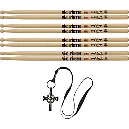Vic Firth 4-Pair Marky Ramone Signature Drumsticks w/Free Drum Key