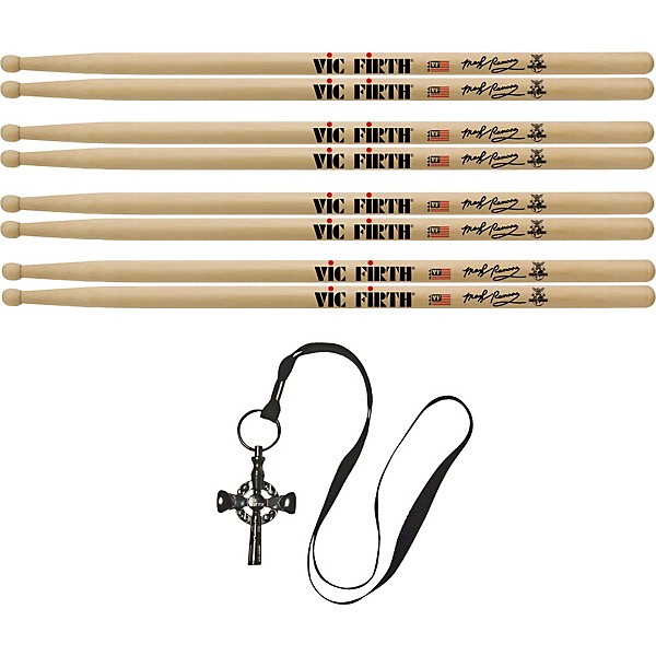 Vic Firth 4-Pair Marky Ramone Signature Drumsticks w/Free Drum Key