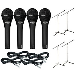 Audix OM-5 Mic with Cable and Stand 4 Pack