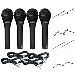 Audix OM-5 Mic with Cable and Stand 4 Pack