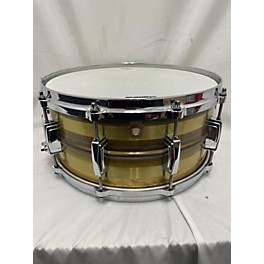 Used Ludwig 5X14 Raw Brass Drum