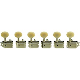 Kluson 6-In-Line Deluxe Series Oval Plastic Single Line Logo Tuning Machines