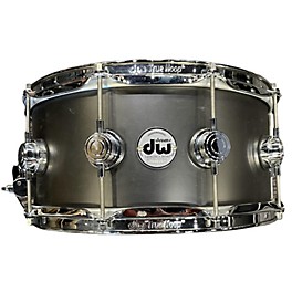 Used DW 6.5X14 COLLECTOR'S Satinblack Over Brass Drum