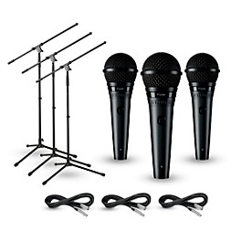 Shure PGA58 3-Pack Mic and Stand Kit