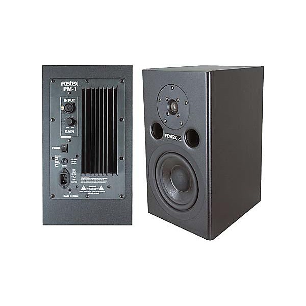 Fostex PM-1 6-1/2" Powered Studio Monitors - Pair