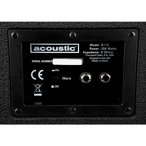 Acoustic B115 250W 1x15 Bass Cabinet