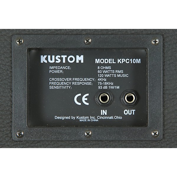 Open Box Kustom PA KPC10M 10" Monitor Speaker Cabinet with Horn Level 1