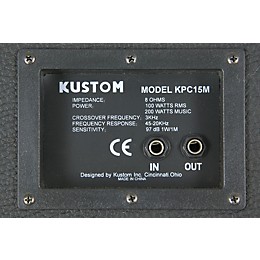 Kustom PA KPC15M 15" Monitor Speaker Cabinet with Horn