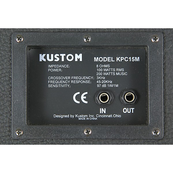 Open Box Kustom PA KPC15M 15" Monitor Speaker Cabinet with Horn Level 2 Regular 190839182302