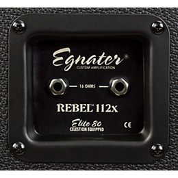 Open Box Egnater Rebel 112X 1x12 Guitar Extension Cabinet Level 2 Black and Beige 190839195951