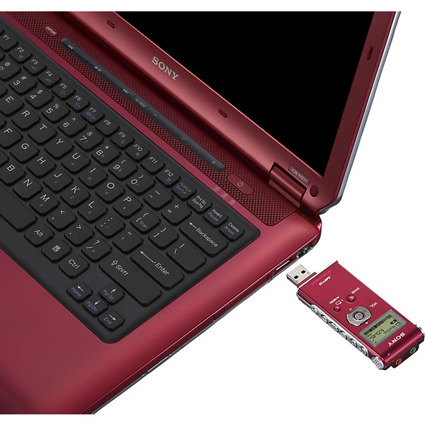 Sony ICD-UX71 Digital Recorder and MP3 Player Red