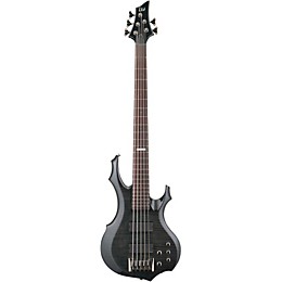 Open Box ESP LTD F-415FM Flame Maple 5-String Electric Bass Guitar Level 2 See-Thru Black 190839157553