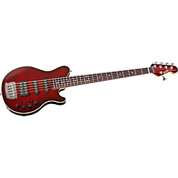 Ernie Ball Music Man 25th Anniversary 5-String HSS Flame Top Electric Bass Guitar Venetian Red Burst Rosewood Fretboard