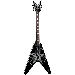Dean Eric Peterson Signature Old Skull V Electric Guitar Classic Black