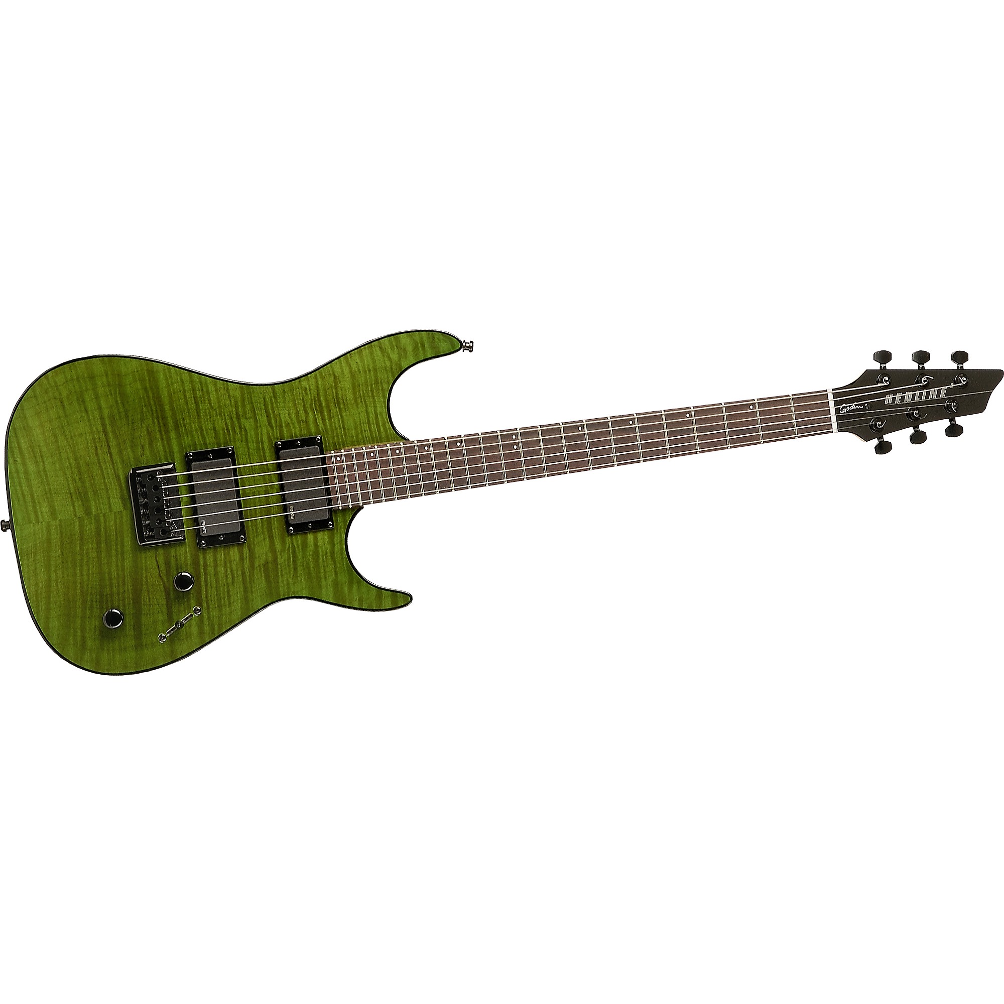 ミーコクイーンズヘナ レッド2・ニューブラウン2 Godin Redline II Electric Guitar Transparent Green Flame Rosewood
