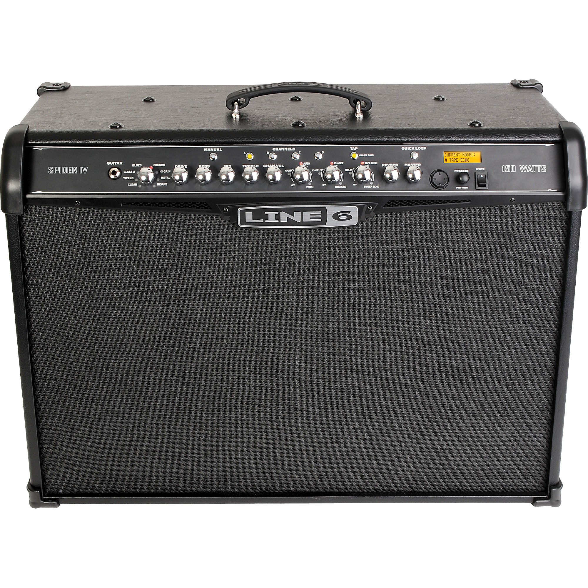 Restock Line 6 Spider IV 150 150W 2x12 Guitar Combo Amp Black | Guitar  Center, image size:2000x2000
