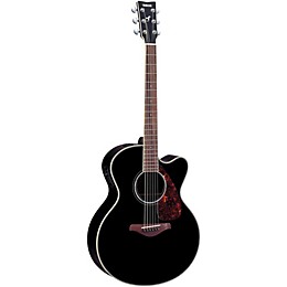 Yamaha FJX730SC Solid Spruce Top Rosewood Acoustic-Electric Guitar Black