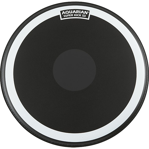 Aquarian Super-Kick III Black Drumhead 18 in.