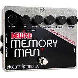 Open Box Electro-Harmonix Deluxe Memory Man XO Analog Delay Guitar Effects Pedal Level 1