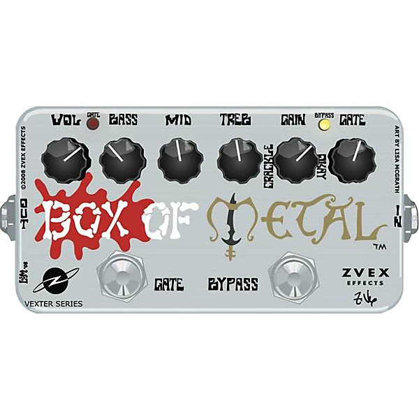Open Box ZVEX Vexter Box of Metal Distortion Guitar Effects Pedal Level 2 Regular 190839287205