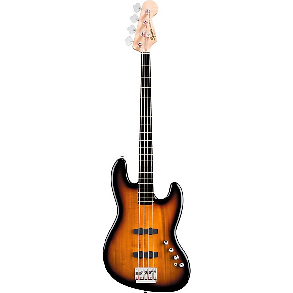 Open Box Squier Deluxe Jazz Bass IV Active 3-Color Sunburst
