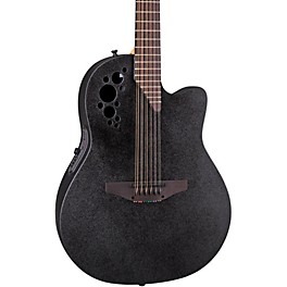 Ovation Elite 2058 TX 12-String Acoustic-Electric Guitar Black