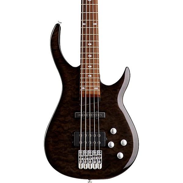 Open Box Rogue LX405 Series III Pro 5-String Electric Bass Guitar Level 2 Transparent Black 190839083708