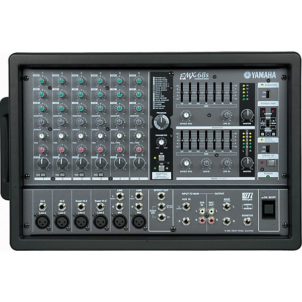 Restock Yamaha EMX68S 6-Channel Powered Mixer | Guitar Center