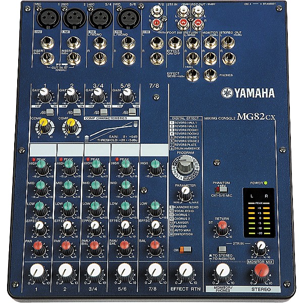 Yamaha MG82CX 8-Input Stereo Mixer with Compression and