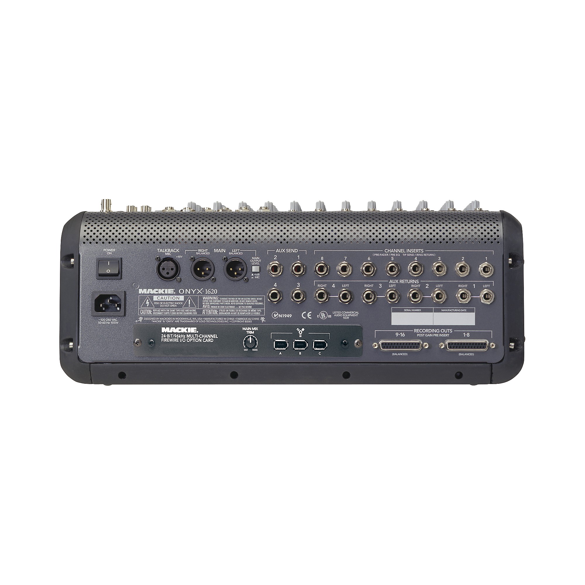 Mackie Onyx 1620 & Firewire Card | Guitar Center