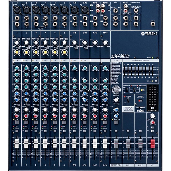 Open Box Yamaha EMX5014C 14-Input Stereo Powered Mixer Level 2  194744658273